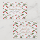 カワイトピンクさくらんぼの花絵を描々 名刺 (正面/裏面)