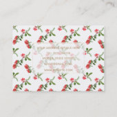 カワイトピンクさくらんぼの花絵を描々 名刺 (裏面)