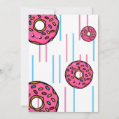 カワイトピンクとブルードーナツツインジョイント1歳誕生日 招待状 (裏面)