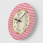 カワイトピンクと金ゴールドはかりで測人魚 ラージ壁時計 (傾斜)