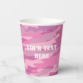 カワイトピンクアーミー迷彩柄迷彩カスタム紙カップ 紙コップ (裏面)