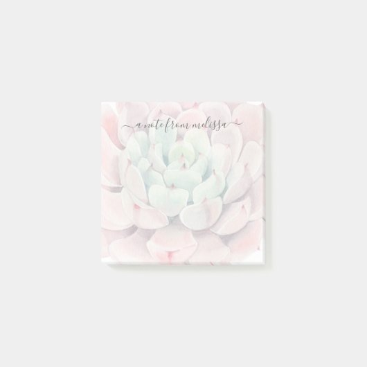 カワイトピンクグリーンの多パーソナライズされた汁 ポストイット (正面)