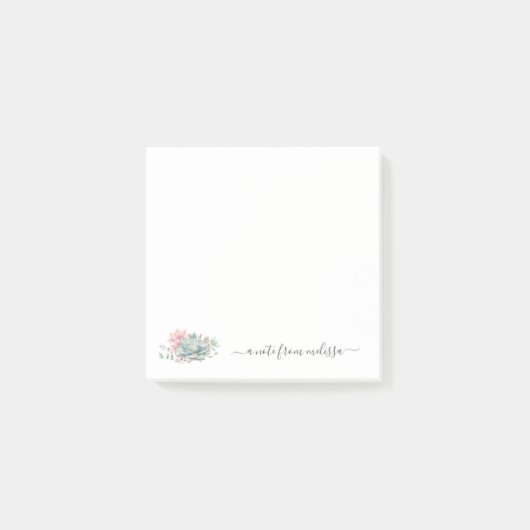 カワイトピンクグリーンパーソナライズされた吸盤ポストイットNo ポストイット (正面)