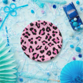 カワイトピンクチータースキンプリントパーティー紙プレート ペーパープレート (パーティー)