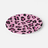 カワイトピンクチータースキンプリントパーティー紙プレート ペーパープレート (アングル)