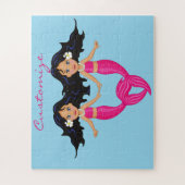 カワイトピンクテールの人魚サンダー_コーブ ジグソーパズル (縦)