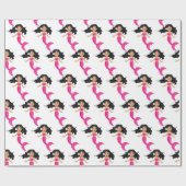 カワイトピンクテールの人魚サンダー_コーブ ラッピングペーパー (フラット)