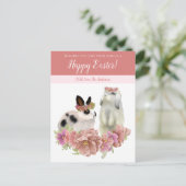 カワイトピンクハッピーイースター春バニーラビッツ シーズンポストカード (スタンド正面)