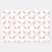 カワイトピンクベビーシャワー格言 ラッピングペーパーシート (正面3)