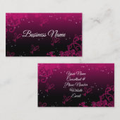 カワイトピンク&ブラック書道コンサルタント 名刺 (正面/裏面)