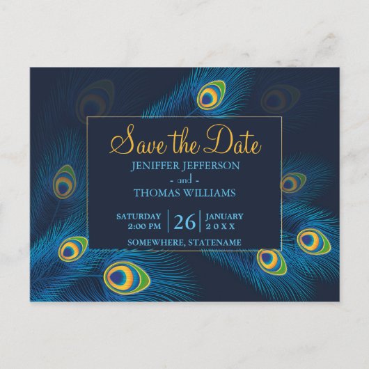 カワイトピーコック、日付はがきを保存 案内ポストカード (正面)