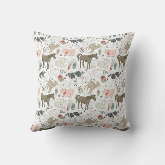 カワイトファームアニマルズファームハウスカントリー素朴ヴィンテージ クッション (裏面)