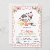 カワイトファームガールパーティの招待状 招待状 (正面)