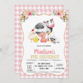 カワイトファームガールパーティの招待状 招待状 (正面/裏面)