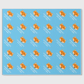 カワイトフォックス誕生日ラッピング紙子供へ ラッピングペーパー (フラット)