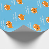 カワイトフォックス誕生日ラッピング紙子供へ ラッピングペーパー (角)