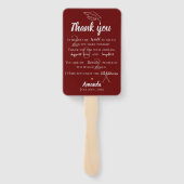 カワイトフォト引用文Red 2022卒業ありがとう ハンドファン (裏面)