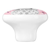 カワイトフクロウさくらんぼブラッズピンクグリッターガールズ セラミックノブ (側面)