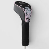 カワイトフクロウさくらんぼブロッサムピンクブラック  ゴルフヘッドカバー (アングル)