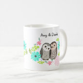 カワイトフクロウカパーソナライズされたップル名前をカスタムする  コーヒーマグカップ (正面右)