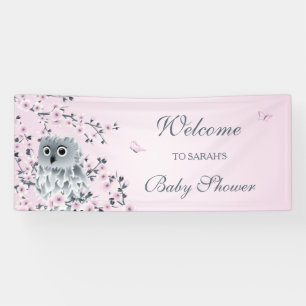 カワイトフクロウピンクさくらんぼカスタムブロッサムシャワー 横断幕