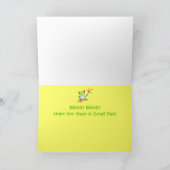 カワイトフロッおもしろいグ動物キッズハッピーバースデー カード (内部)