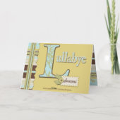 カワイトフロッグリーピング& Bモノグラムベビーシャワー カード (裏面)