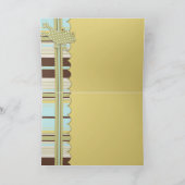 カワイトフロッグリーピング& Bモノグラムベビーシャワー カード (内部)