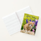 カワイトフワフワしょうがベビー猫キッテンフラワー – 名前 ノートブック (内部)