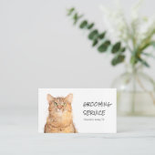 カワイトフワフワオレンジキャットグルーミング名刺 名刺 (スタンド正面)