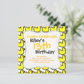 カワイトブライトイエローゴムダッキー(アヒルちゃん) 招待状 (スタンド正面)