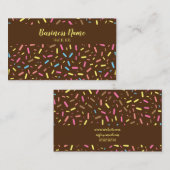 . .カワイトブラウンスイーツスプリンクルズアイスクリーム菓子 名刺 (正面/裏面)