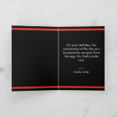 カワイトブラックおもしろいチキンケーキ&ギフト誕生日 カード (内部)