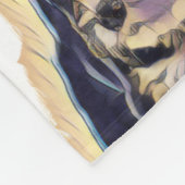 カワイトブラックタンポップアートベルヌドールデジタルハート フリースブランケット (角)