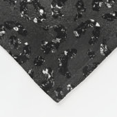 カワイトブラックチータヒョウの肌のプリント フリースブランケット (角)