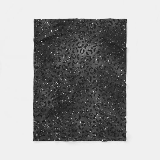 カワイトブラックチータヒョウの肌のプリント フリースブランケット (正面)