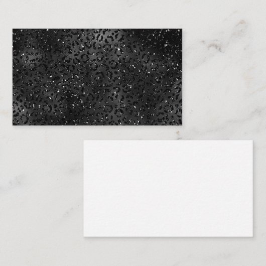 カワイトブラックチータヒョウの肌のプリント 名刺 (正面/裏面)