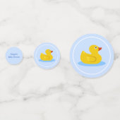 カワイトブルーゴムダックベビーシャワー紙吹雪 コンフェッティ (正面)