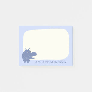 カワイトブルーヒッポヒッポタムパーソナライズされたス ポストイット