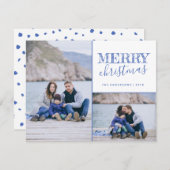 カワイトブルーメリークリスマスフォトカード シーズンカード (正面/裏面)
