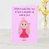 カワイトプリンセスハッピーバースデーパパから娘へ カード (黄色い花)