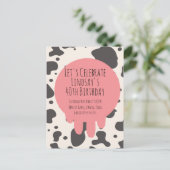 カワイトプリントアダルトパーティー40歳誕生日 ポストカード (スタンド正面)