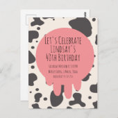 カワイトプリントアダルトパーティー40歳誕生日 ポストカード (正面/裏面)