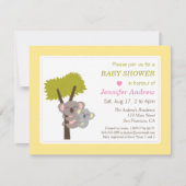 カワイトベビーコアラベア&ママベビーシャワー 招待状 (正面)