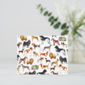 カワイトペットドッグ壁紙デザイン ポストカード (スタンド正面)