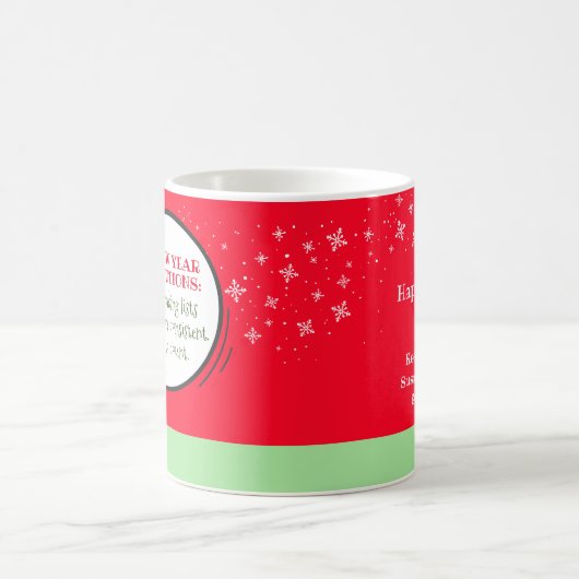 カワイトペンギンおもしろいの新年解決コーヒーマグ コーヒーマグカップ (中央)