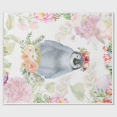 カワイトペンギン娘誕生日ギフトラブペンギン ラッピングペーパー (フラット)