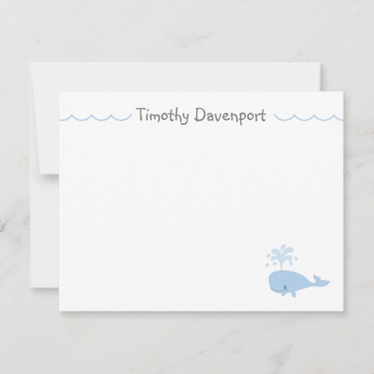 カワイトホエールノートカード ノートカード (正面)