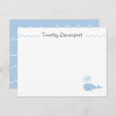 カワイトホエールノートカード ノートカード (正面/裏面)