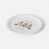 カワイトホリデー格言、ありがとう丸いステッカー ペーパープレート (アングル)